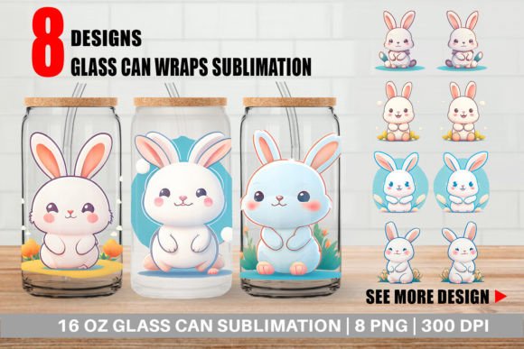 Download Glass Can Adorable Kawaii Bunny - Can Collection
