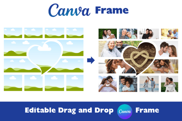 Download Heart Canva Frame Photo Collage - Can Collection