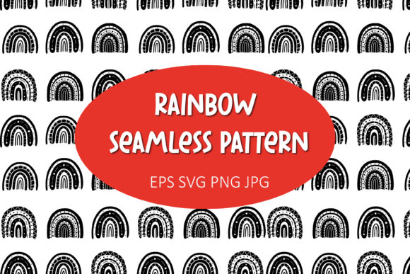 Download Black Rainbow Scandinavian Pattern - Can Collection