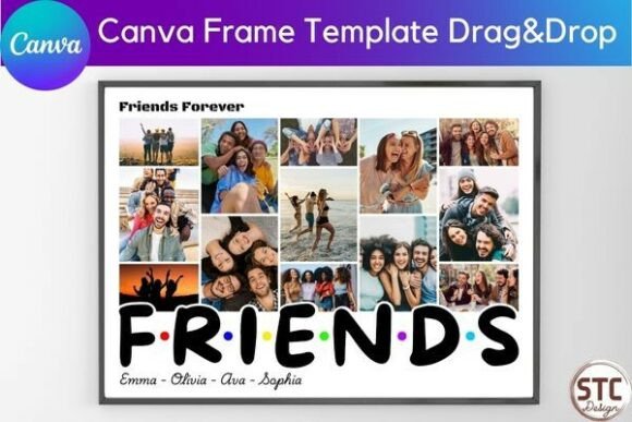 Download FRIENDS Photo Collage Canva Frame - Can Collection