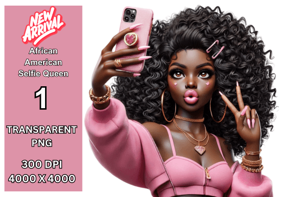 Download African American Selfie Queen Clipart - Can Collection