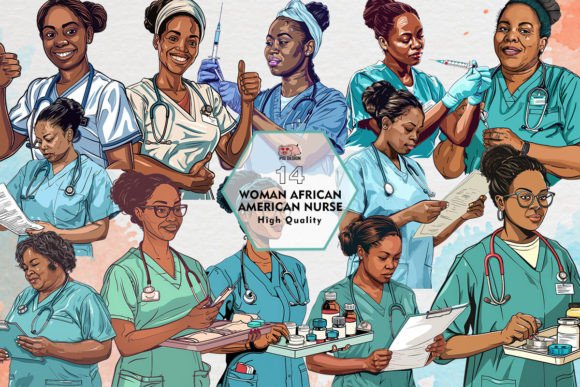 Download Woman African American Nurse Clipart PNG - Can Collection