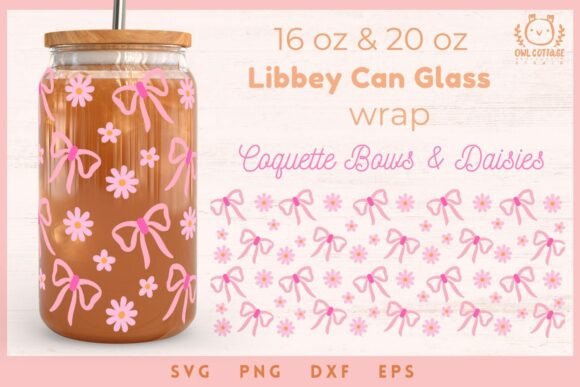 Download Soft Girl Libbey Glass Can Wrap SVG 16 O - Can Collection