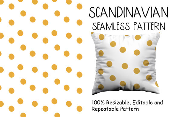Download Scandinavian Pattern with Yellow Dots - Can Collection
