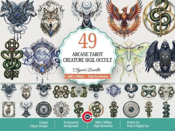 Download Arcane Tarot Creature Sigil Occult PNGs - Can Collection