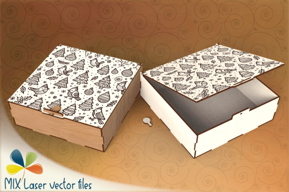 Download Square Box with Lid for Holiday Gifts - Gifts Collection