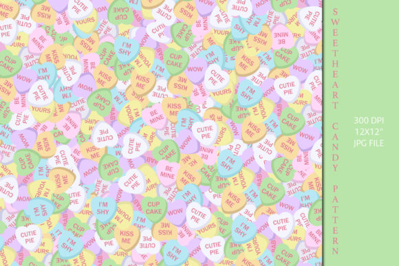 Download Candy Hearts Digital Scrapbook Paper - Can Collection