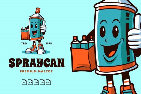 Download Spray Can Vintage Mascot - Can Collection