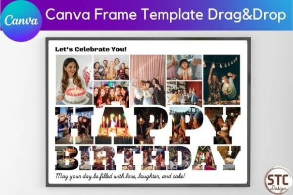 Download HAPPY BIRTHDAY Photo Collage Canva Frame - Can Collection